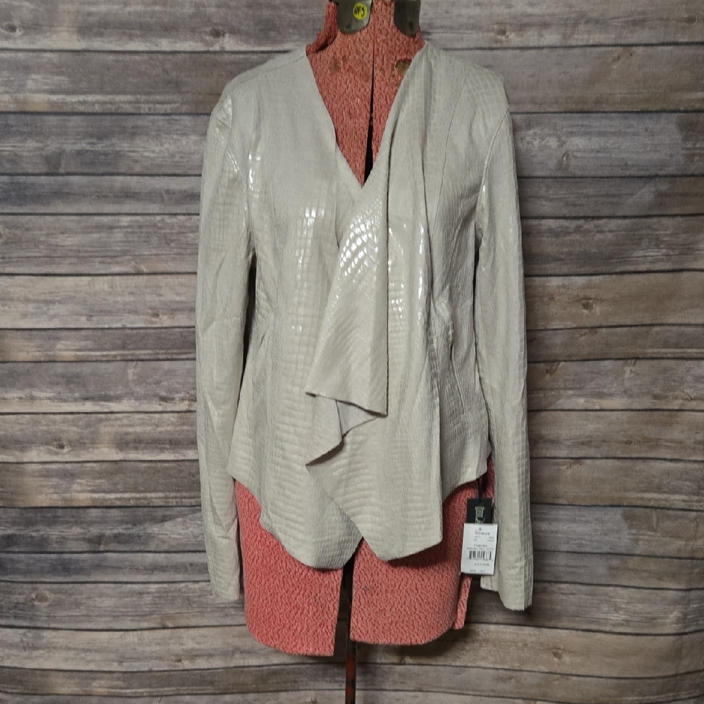 Blank NYC Cream Draped Blazer